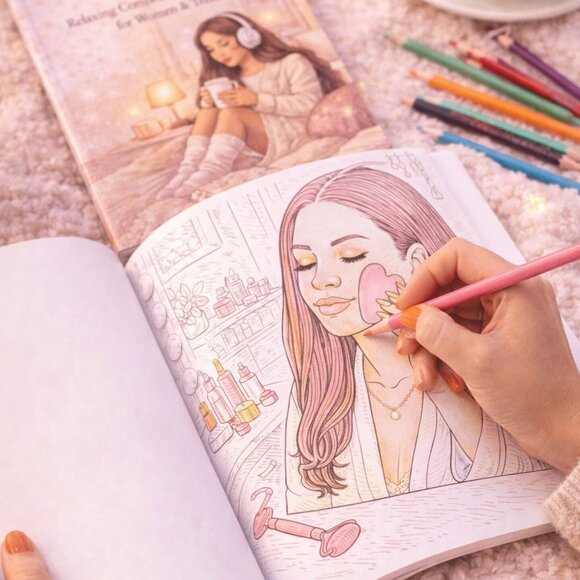NWT The Cozy Life Coloring Book - Picture 7 of 10